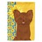 Caroline's Treasures Summer Sunflowers Longhaired Chocolate Chihuahua Flag Canvas House Size